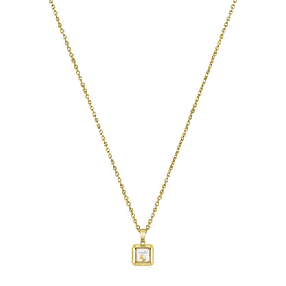 Chopard Happy Diamonds pendant in 18k ethical yellow gold with moving diamonds, view 4