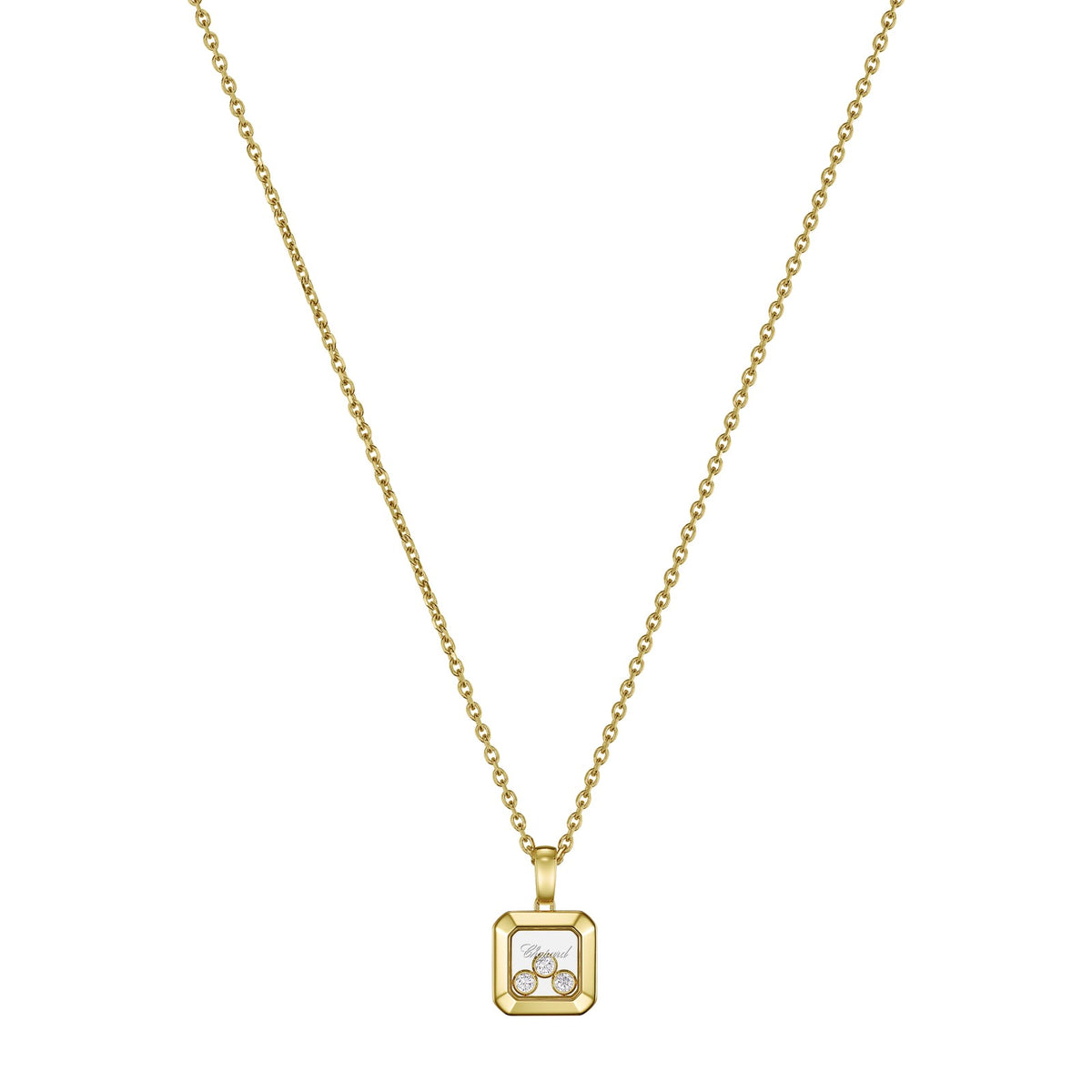 Chopard Happy Diamonds pendant in 18k ethical yellow gold with moving diamonds