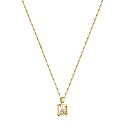 Chopard Happy Diamonds pendant in 18k ethical yellow gold with moving diamonds, view 2