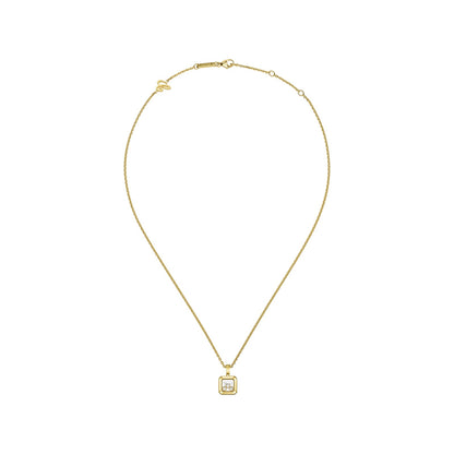 Chopard Happy Diamonds pendant in 18k ethical yellow gold with moving diamonds, view 3
