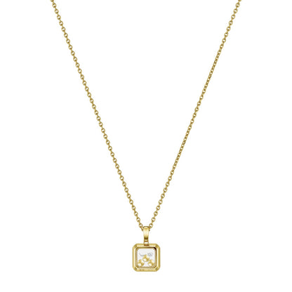 Chopard Happy Diamonds pendant in 18k ethical yellow gold with moving diamonds, view 4