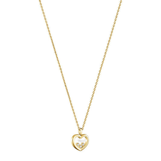 Chopard Happy Diamonds pendant in 18k ethical yellow gold with diamonds, view 2