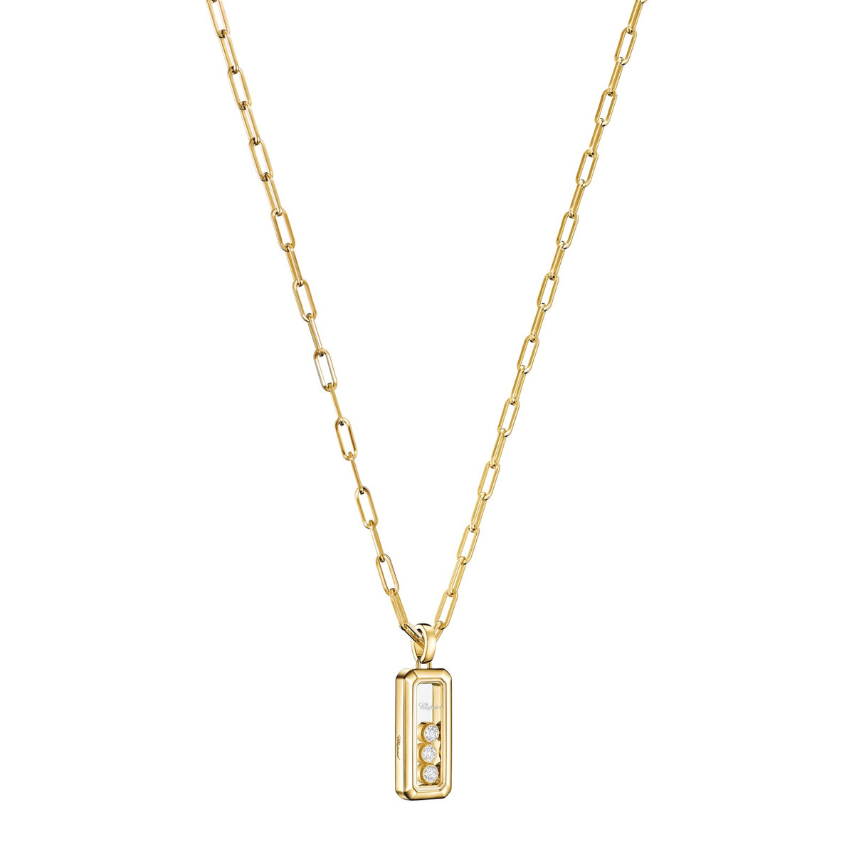 Chopard Happy Diamonds pendant in 18k ethical yellow gold with diamonds, view 2