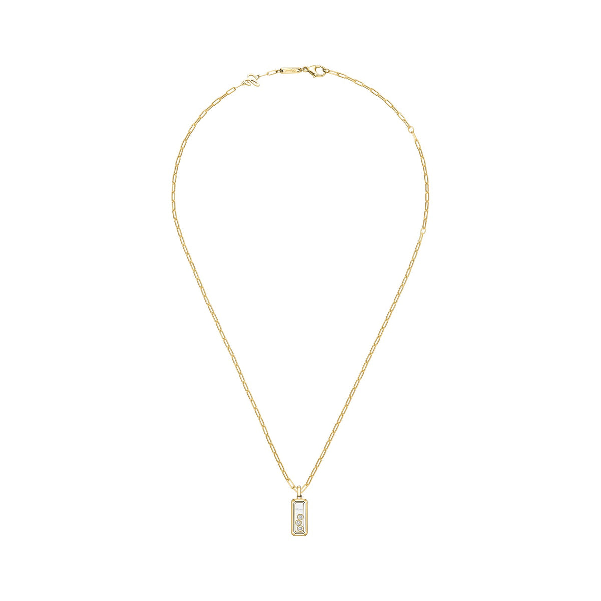 Chopard Happy Diamonds pendant in 18k ethical yellow gold with diamonds, view 3