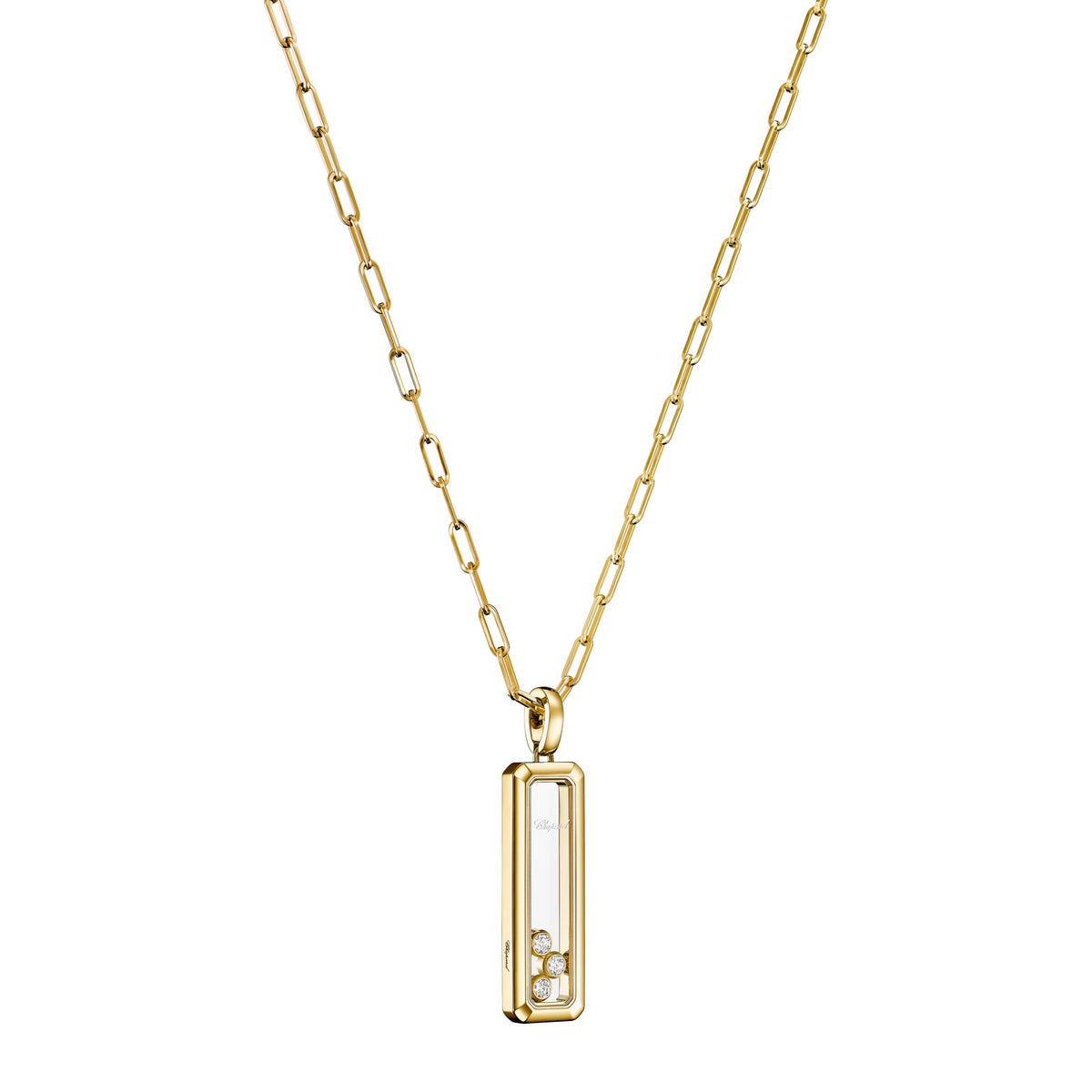 Chopard Happy Diamonds pendant in 18k ethical yellow gold with diamonds, view 2