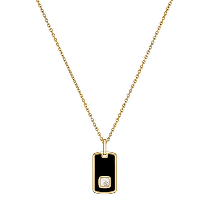 Chopard Happy Diamonds pendant in 18k ethical yellow gold with onyx
