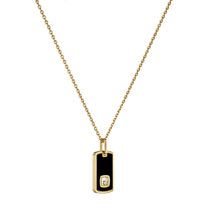 Chopard Happy Diamonds pendant in 18k ethical yellow gold with onyx, view 2