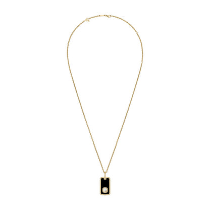 Chopard Happy Diamonds pendant in 18k ethical yellow gold with onyx, view 3