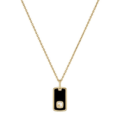 Chopard Happy Diamonds pendant in 18k ethical yellow gold with onyx, view 4