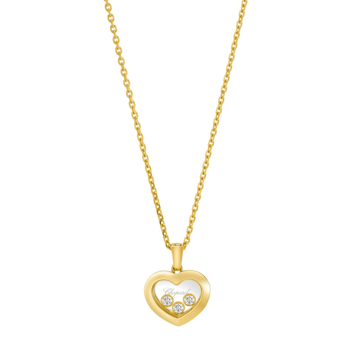 Chopard Happy Diamonds pendant in 18k ethical yellow gold with moving diamonds
