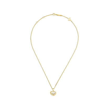 Chopard Happy Diamonds pendant in 18k ethical yellow gold with moving diamonds, view 3
