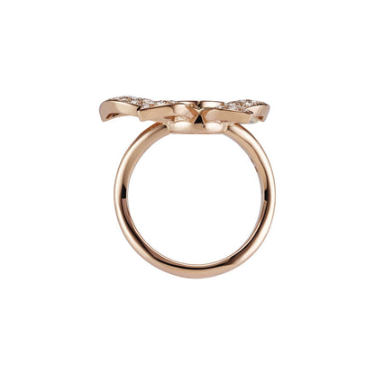 Chopard Happy Diamonds ring in 18k ethical rose gold with diamonds, view 3