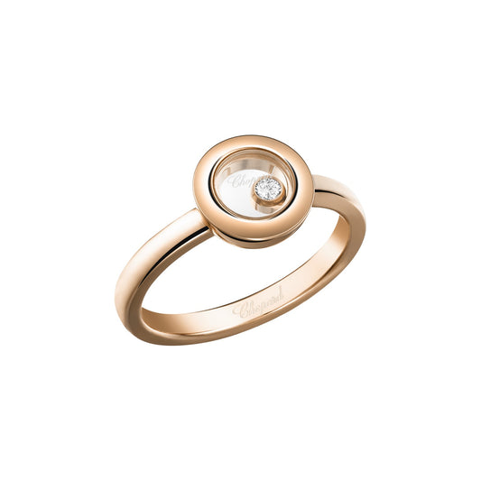 Chopard Happy Diamonds ring in 18k ethical rose gold with diamonds