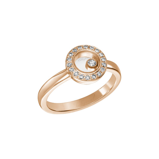 Chopard Happy Diamonds ring in 18k ethical rose gold with diamonds
