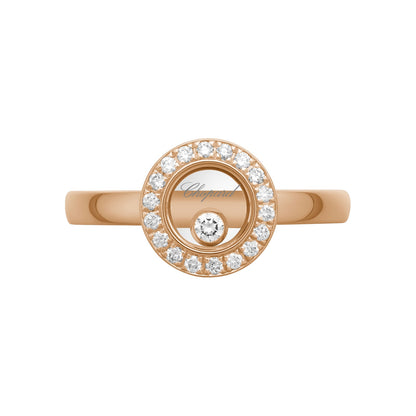 Chopard Happy Diamonds ring in 18k ethical rose gold with diamonds, view 2
