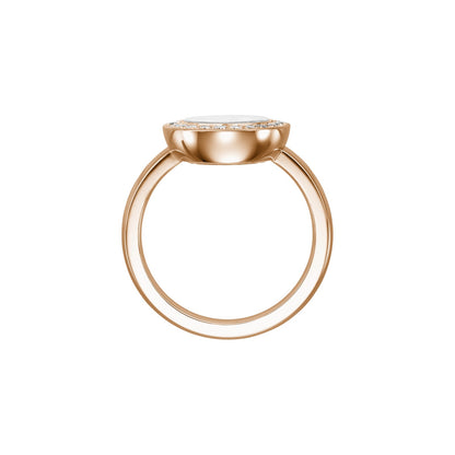 Chopard Happy Diamonds ring in 18k ethical rose gold with diamonds, view 3
