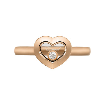 Chopard Happy Diamonds ring in 18k ethical rose gold with diamonds, view 2