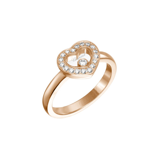 Chopard Happy Diamonds ring in 18k ethical rose gold with diamonds