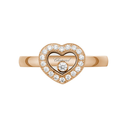 Chopard Happy Diamonds ring in 18k ethical rose gold with diamonds, view 2