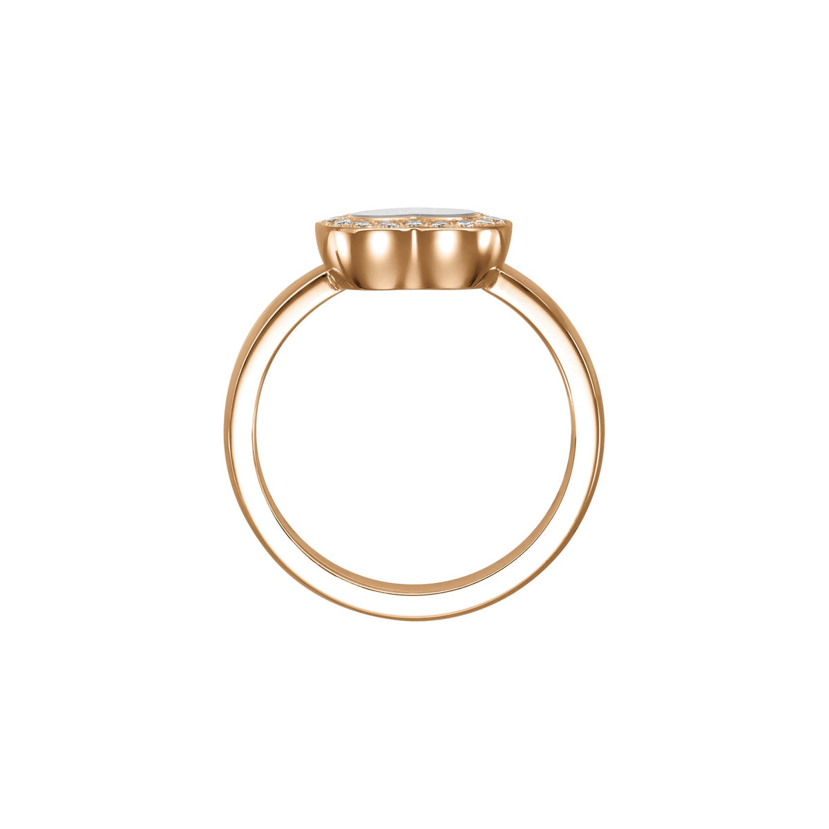 Chopard Happy Diamonds ring in 18k ethical rose gold with diamonds, view 3