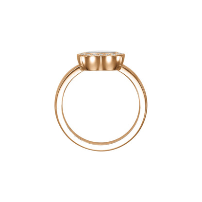 Chopard Happy Diamonds ring in 18k ethical rose gold with diamonds, view 3