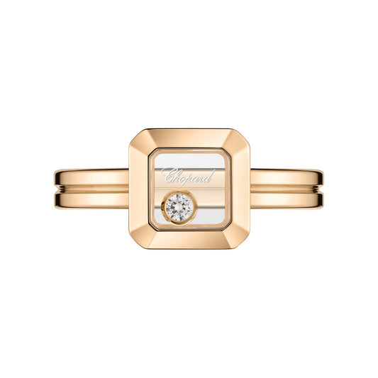 Chopard Happy Diamonds ring in 18k ethical rose gold with diamonds, view 2