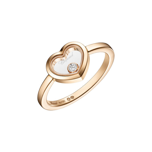 Chopard Happy Diamonds ring in 18k ethical rose gold with diamonds