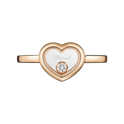 Chopard Happy Diamonds ring in 18k ethical rose gold with diamonds, view 2
