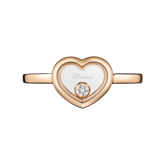 Chopard Happy Diamonds ring in 18k ethical rose gold with diamonds, view 2