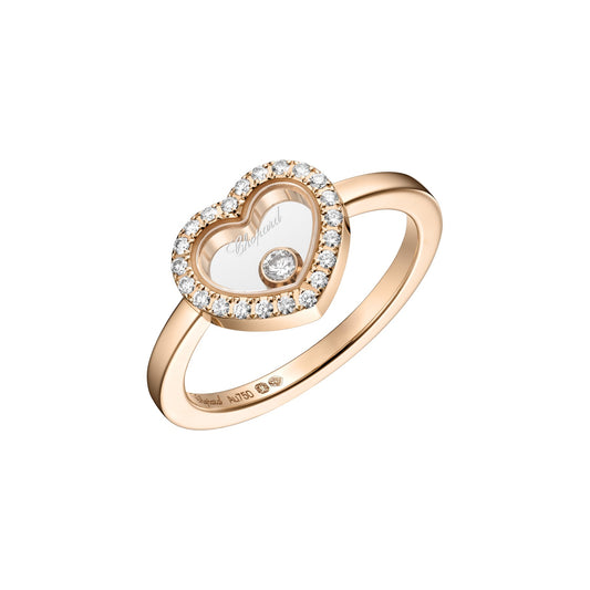 Chopard Happy Diamonds ring in 18k ethical rose gold with diamonds