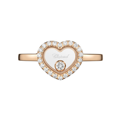 Chopard Happy Diamonds ring in 18k ethical rose gold with diamonds, view 2