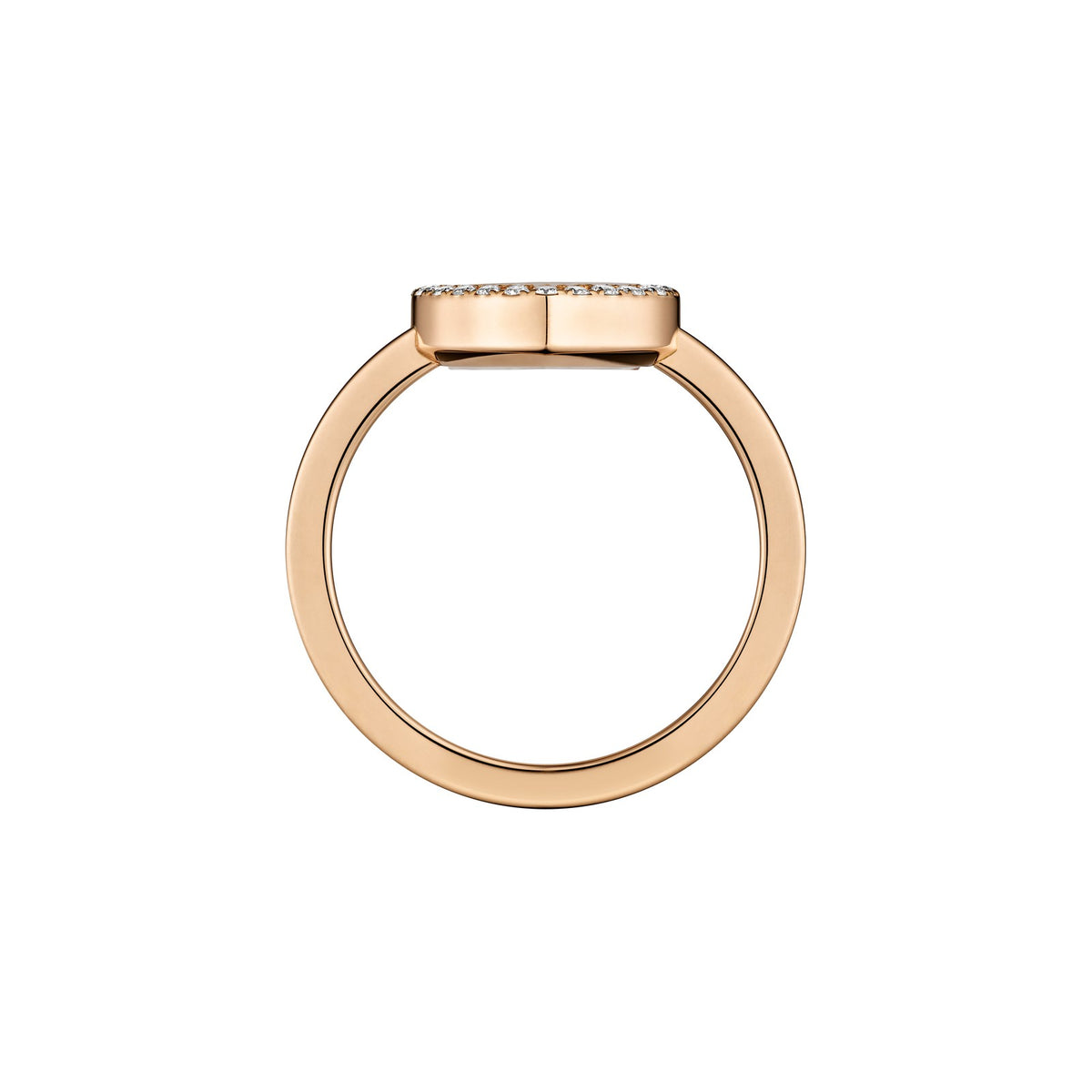 Chopard Happy Diamonds ring in 18k ethical rose gold with diamonds, view 3