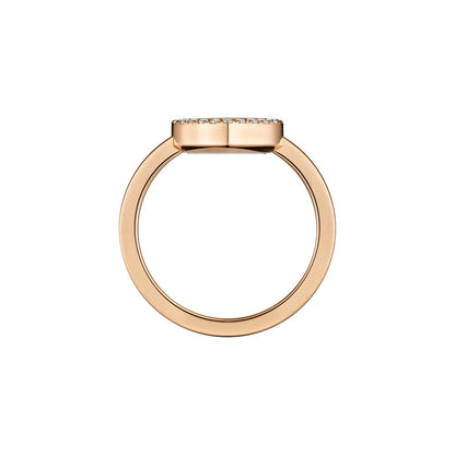 Chopard Happy Diamonds ring in 18k ethical rose gold with diamonds, view 3
