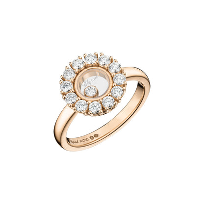 Chopard Happy Diamonds ring in 18k ethical rose gold with diamonds