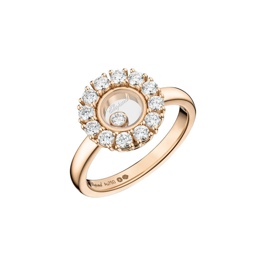 Chopard Happy Diamonds ring in 18k ethical rose gold with diamonds