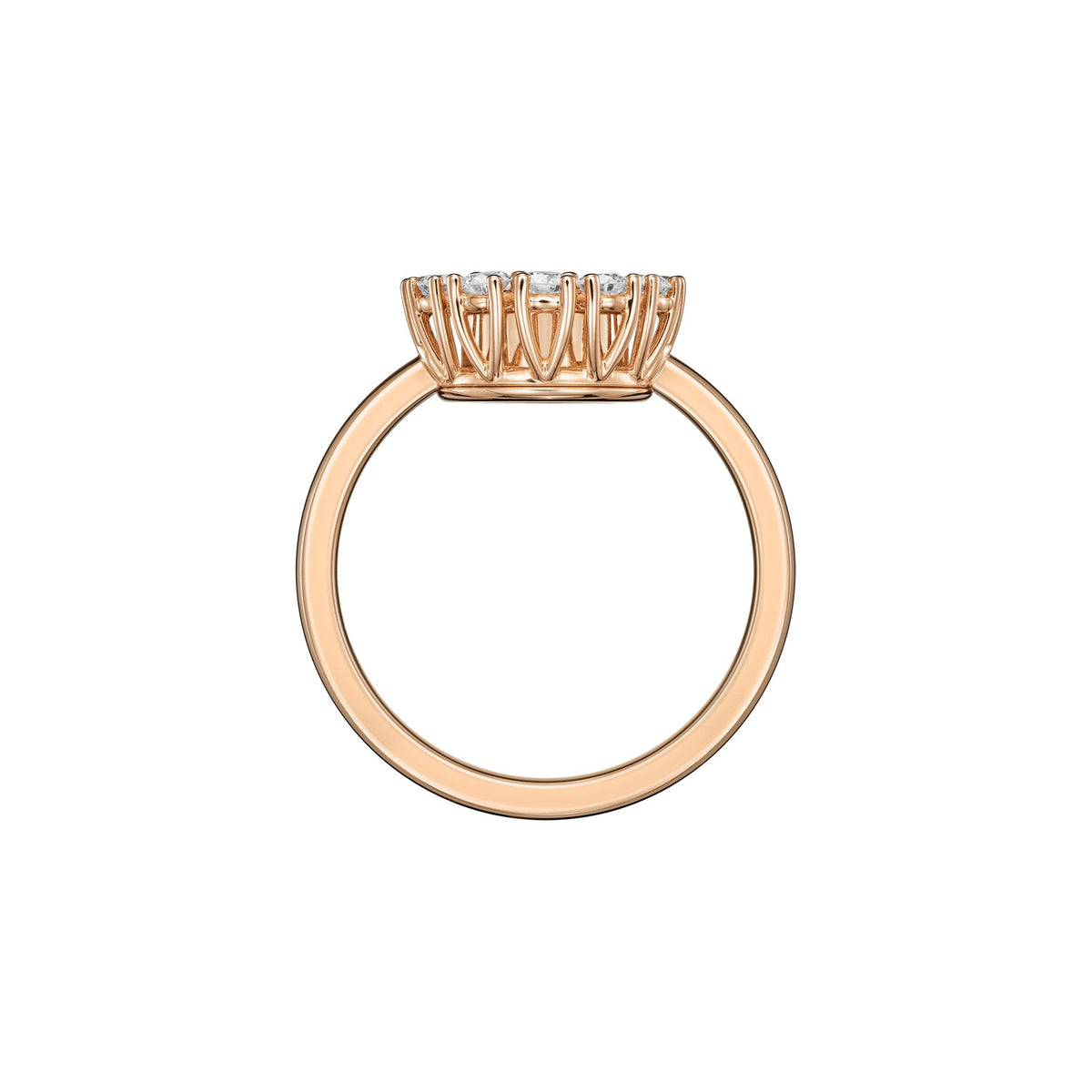 Chopard Happy Diamonds ring in 18k ethical rose gold with diamonds, view 3