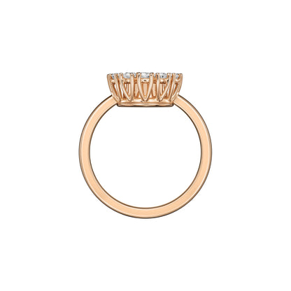 Chopard Happy Diamonds ring in 18k ethical rose gold with diamonds, view 3