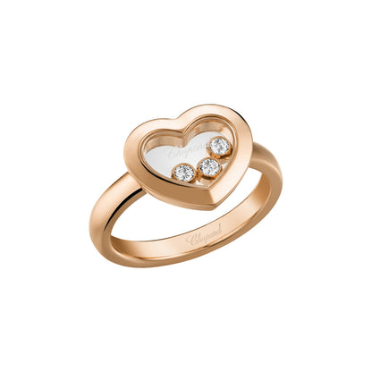 Chopard Happy Diamonds ring in 18k ethical rose gold with diamonds