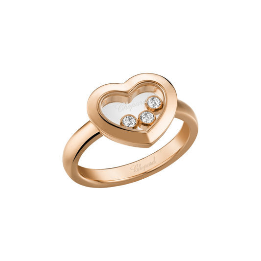 Chopard Happy Diamonds ring in 18k ethical rose gold with diamonds