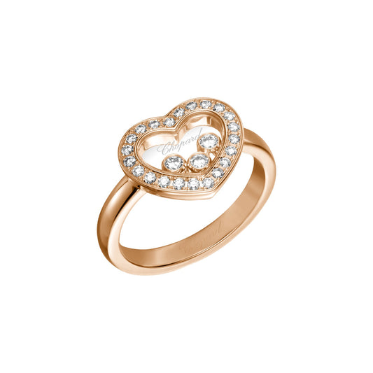 Chopard Happy Diamonds ring in 18k ethical rose gold with diamonds
