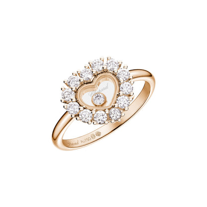 Chopard Happy Diamonds ring in 18k ethical rose gold with diamonds