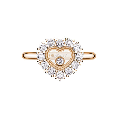 Chopard Happy Diamonds ring in 18k ethical rose gold with diamonds, view 2