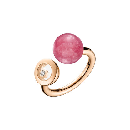Chopard Happy Diamonds ring in 18k ethical rose gold with diamonds