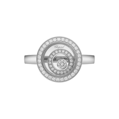 Chopard Happy Diamonds ring in 18k ethical white gold with diamonds, view 2