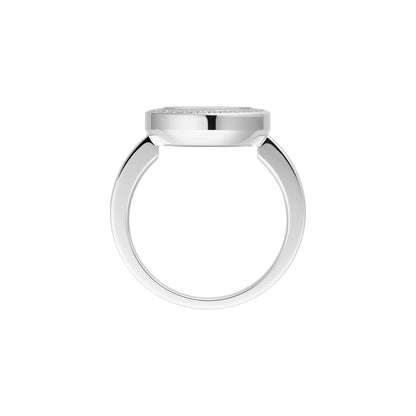 Chopard Happy Diamonds ring in 18k ethical white gold with diamonds, view 3