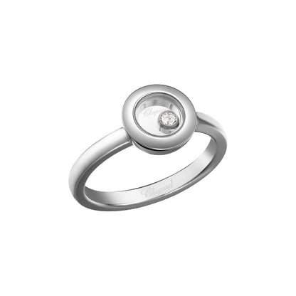 Chopard Happy Diamonds ring in 18k ethical white gold with diamonds