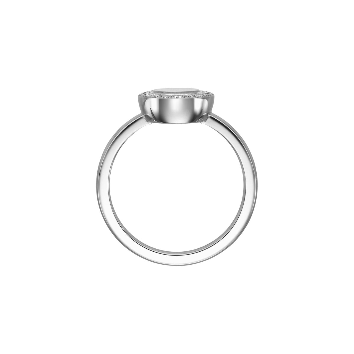 Chopard Happy Diamonds ring in 18k ethical white gold with diamonds, view 3