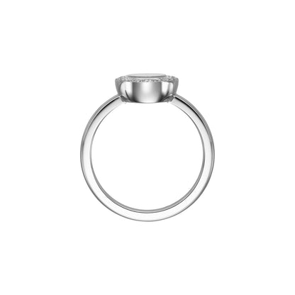 Chopard Happy Diamonds ring in 18k ethical white gold with diamonds, view 3