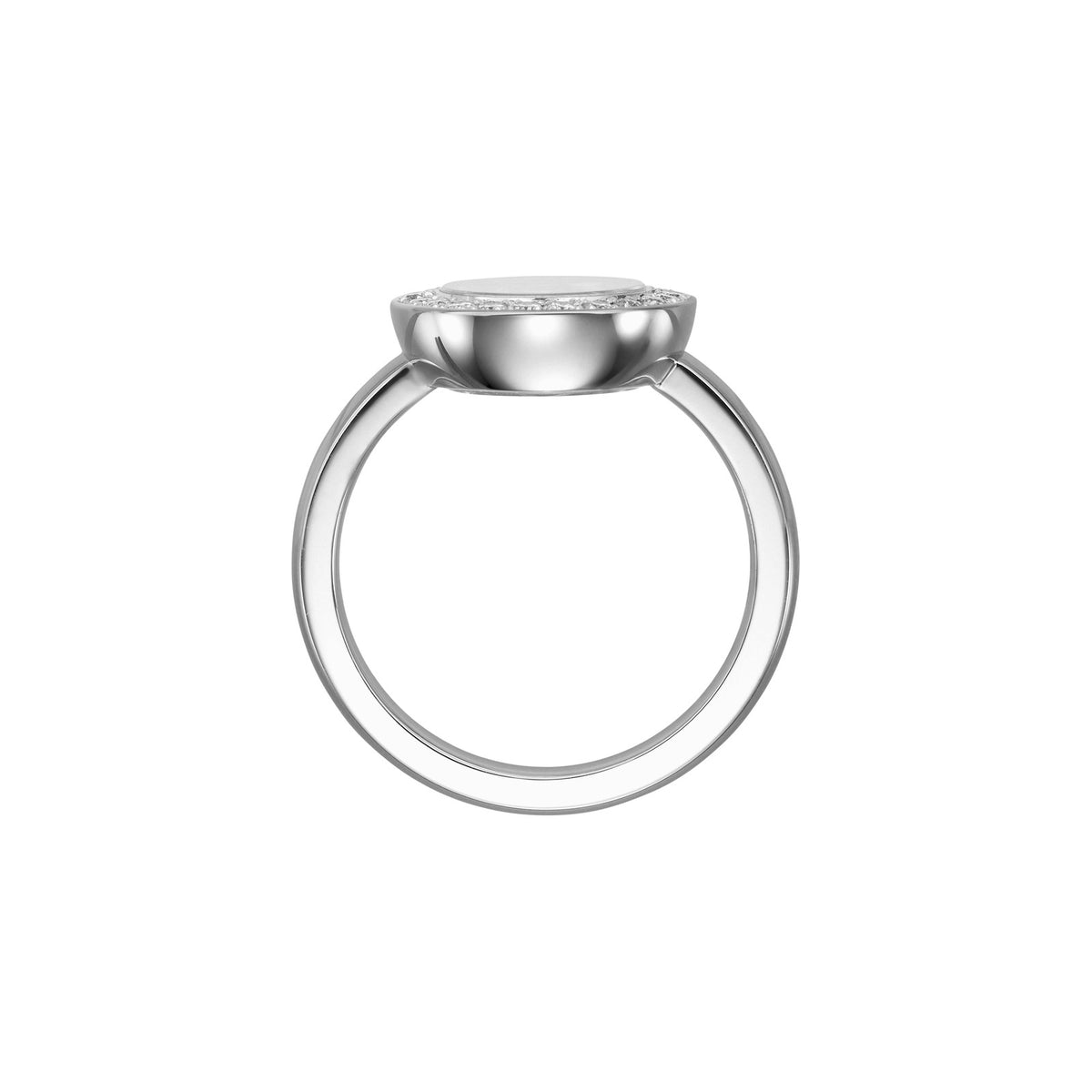 Chopard Happy Diamonds ring in 18k ethical white gold with diamonds, view 3