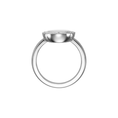 Chopard Happy Diamonds ring in 18k ethical white gold with diamonds, view 3